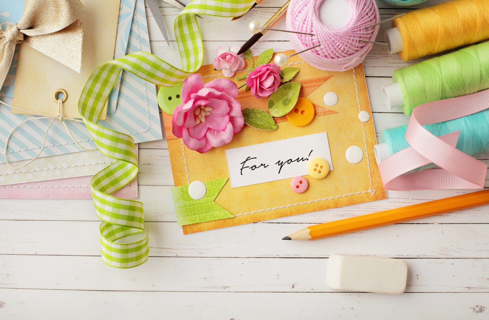 Making,Of,Scrapbook,Greeting,Card